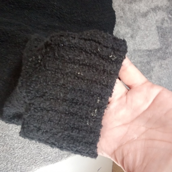 Eileen Fisher Shaggy Long Sleeve Button Cardigan Black Womens Xl - Picture 5 of 11